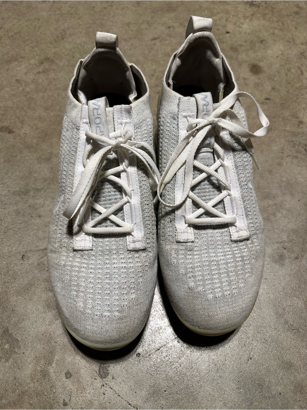 Nike Men's Knit Lace-Up Sneakers - White